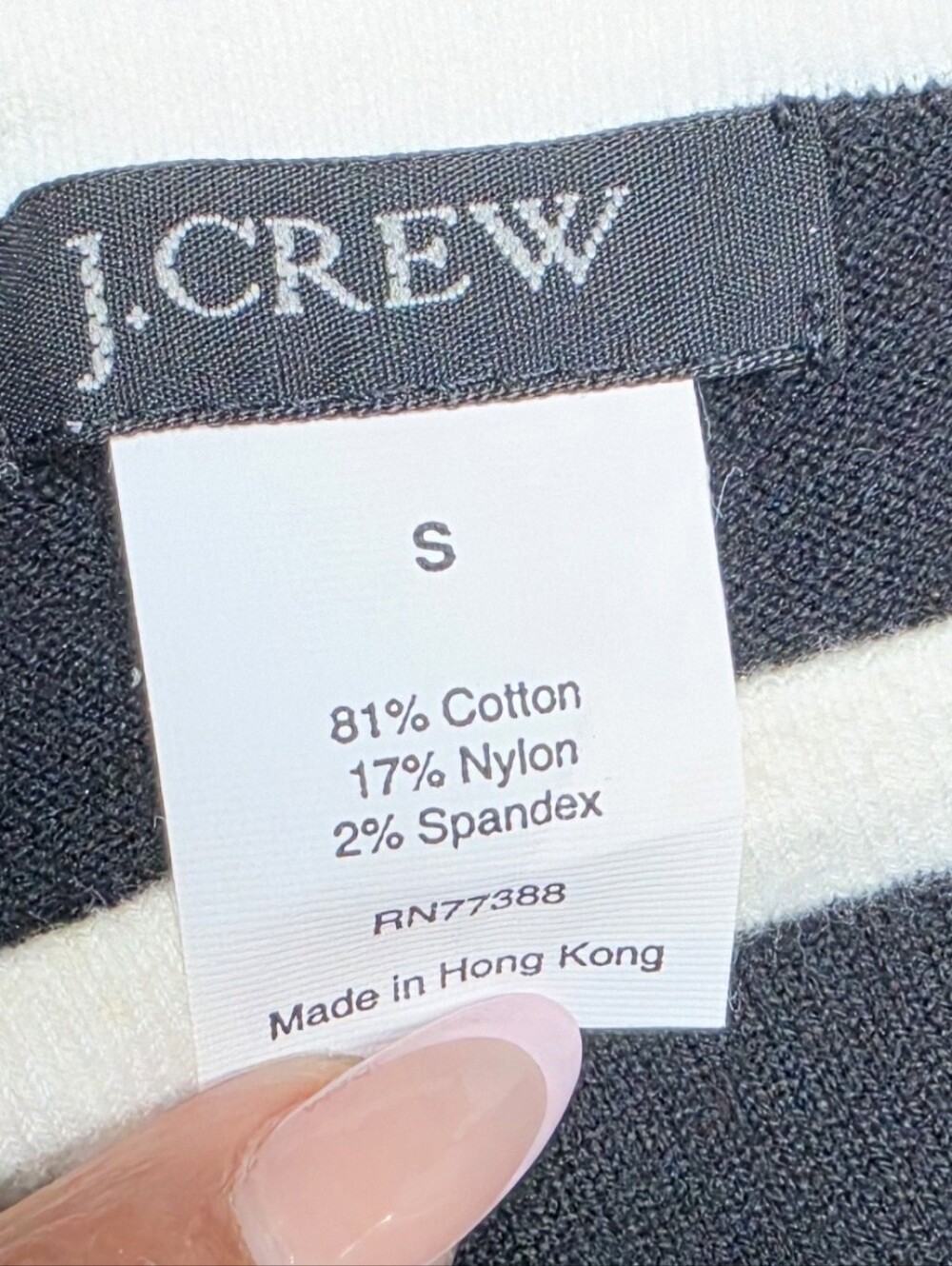 J.Crew Black & White Cotton Blend Sweater Knit Tube Top | Strapless  Size S NWOT - Picture 2 of 4